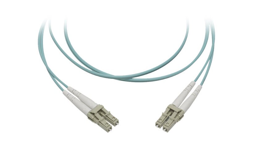 Molex LC Duplex, 1.6mm zip cord, Aqua, OM4, 1.5m Length