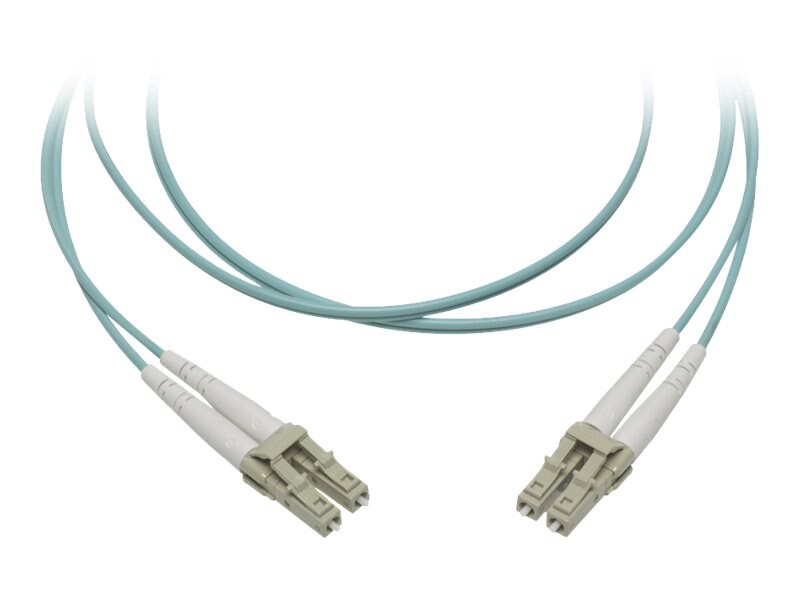 Molex LC Duplex, 1.6mm zip cord, Aqua, OM4, 3.5m Length