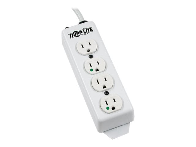 Tripp Lite Safe-IT Power Strip Hospital Medical Antimicrobial 120V 5-15R-HG 4 Outlet 15' Cord Metal - power strip