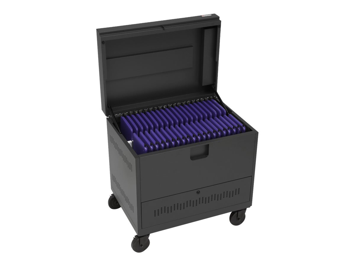 Bretford Cube Toploader TVTL40 cart - for 40 tablets / notebooks - charcoal