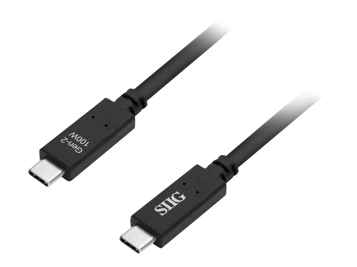 SIIG USB3.1 Type-C Gen2 Cable 100W - USB-C cable - 24 pin USB-C to 24 pin USB-C - 3.3 ft