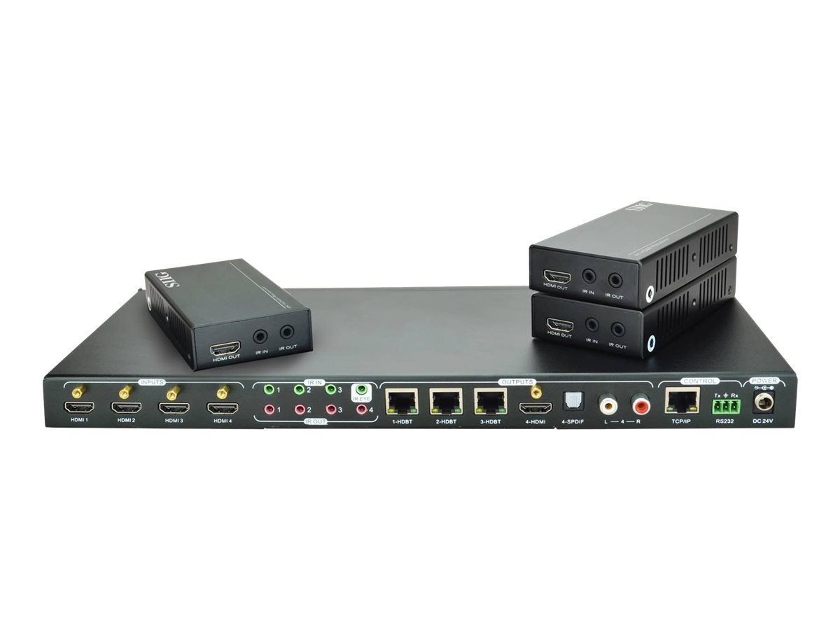 SIIG HDMI HDBaseT 4x4 4K Matrix Kit 4x4 matrix switcher / HDBaseT converter