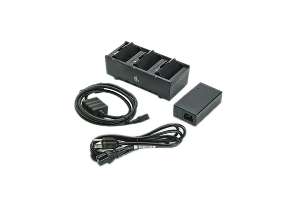 Zebra 3-Slot Battery Charger - printer battery charging cradle
