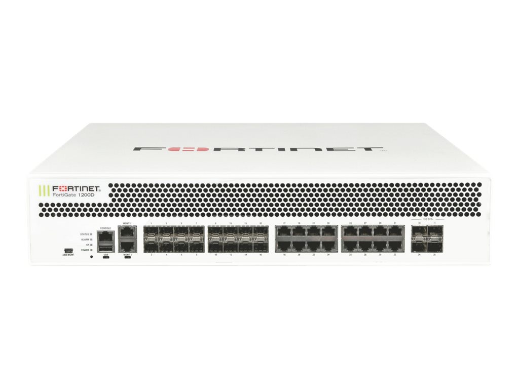 Fortinet FortiGate 1200D - security appliance - with 3 years FortiCare 24X7 Support + 3 years FortiGuard Enterprise