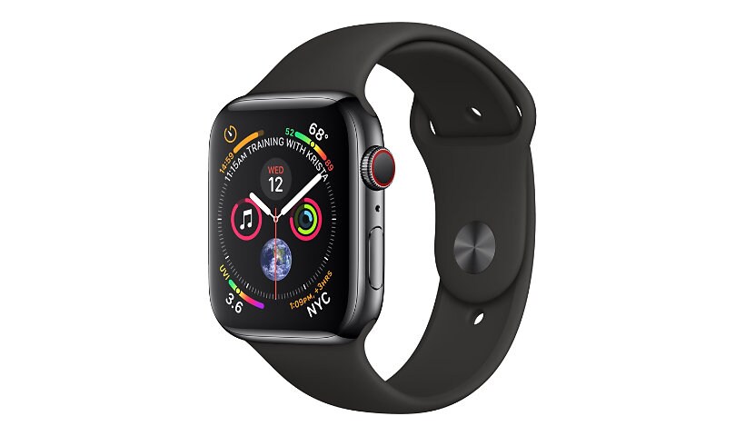 Apple Watch Series 4 (GPS + Cellular) - space black stainless steel - smart