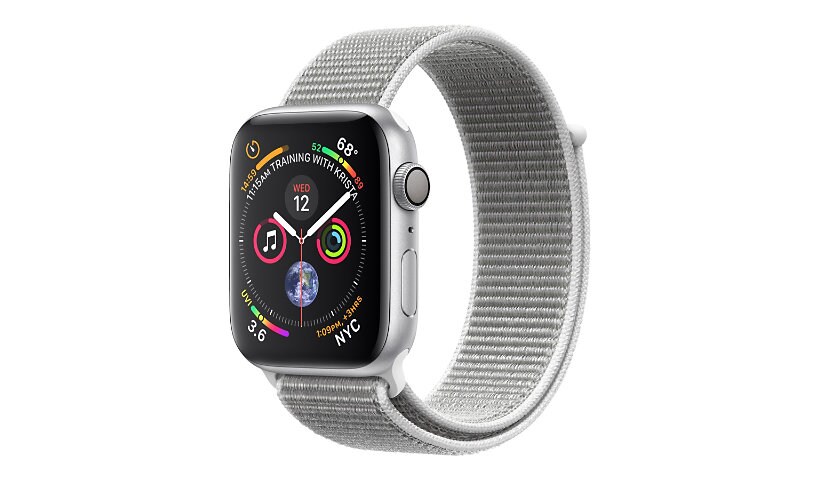 Apple Watch Series 4 (GPS) - silver aluminum - smart watch with sport loop