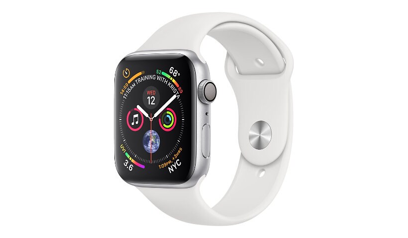 Apple Watch Series 4 (GPS) - silver aluminum - smart watch with sport band