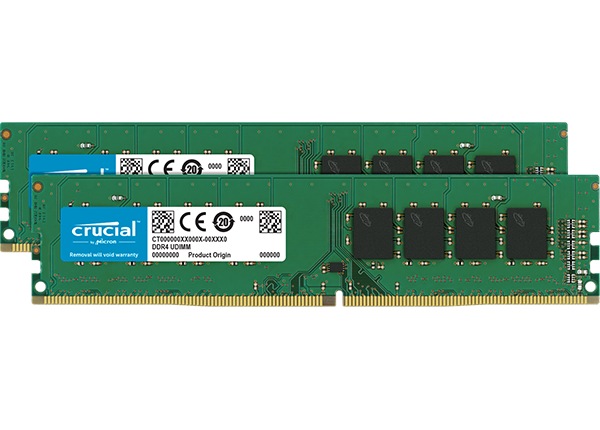Crucial - DDR4 - 16 GB: 2 x 8 GB - DIMM 288-pin - unbuffered