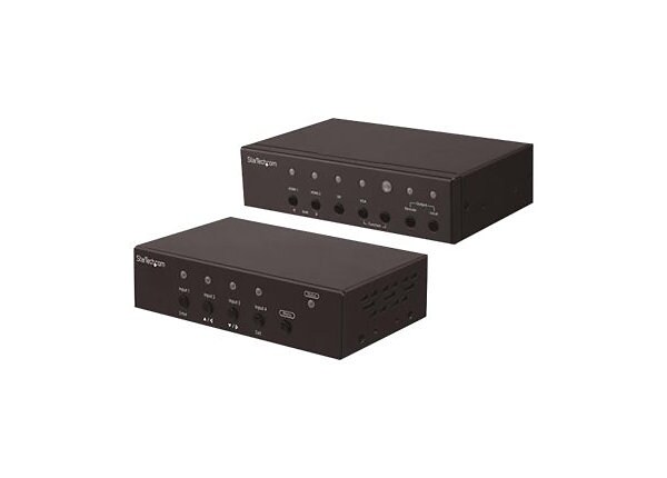 StarTech.com Mult-Input HDBaseT Extender Kit with Switch and Video Scaler