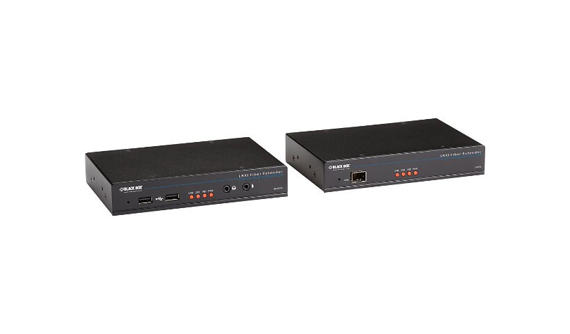 Black Box LRXI Industrial KVM Extender Fiber Single-Mode - KVM / audio / serial / USB extender - TAA Compliant