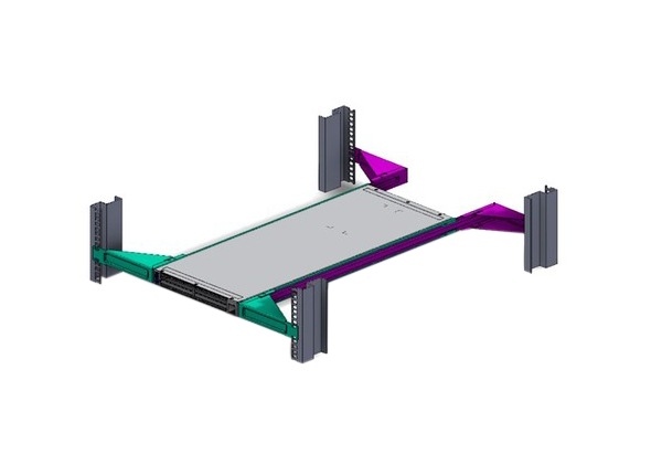Mellanox Rack installation static kit - rack mounting kit - 1U