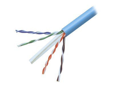 Belkin Cat6 500ft Blue Solid Bulk Cable, PVC, 4PR, 23 AWG, 500'