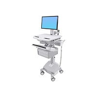 Ergotron StyleView Electric Lift Cart with LCD Pivot, LiFe Powered, 2 Tall