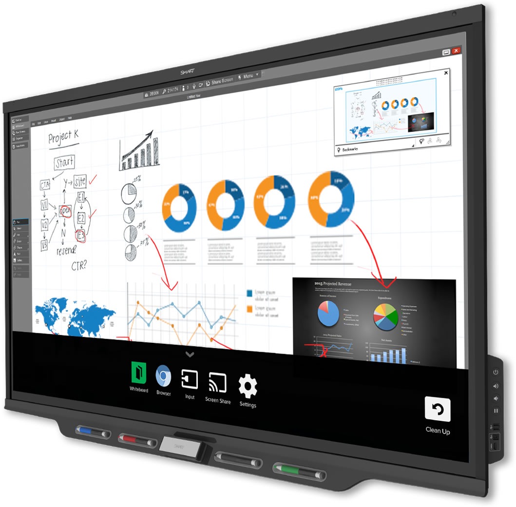 SMART Board 7375 Pro 75" 4K UHD HyPr Touch Interactive Display - Black