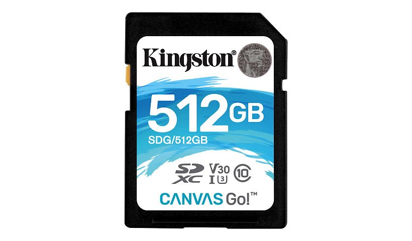 Kingston Canvas Go! - carte mémoire flash - 512 Go - SDXC UHS-I