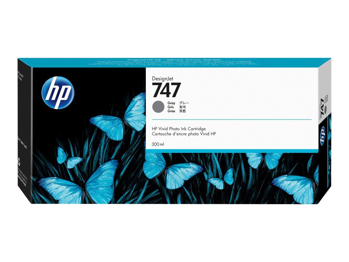 HP 747 (P2V86A) Original Inkjet Ink Cartridge - Gray - 1 Each