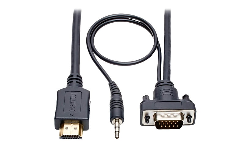 Tripp Lite HDMI to VGA Adapter Converter Cable Active + 3.5mm M/M 1080p 3ft
