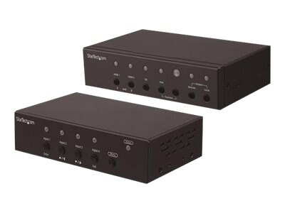StarTech.com Mult-Input HDBaseT Extender Kit with Switch and Video Scaler