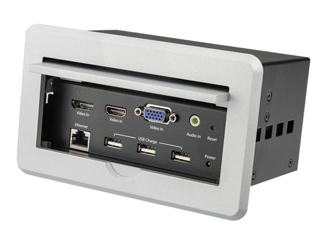 StarTech.com Conference Table Connectivity Box for A/V - USB Charging - LAN - HDMI / VGA / DisplayPort Inputs - HDMI