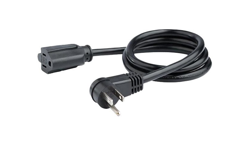 StarTech.com 3ft (1m) Power Extension Cord, Right 5-15P to 5-15R, 16AWG