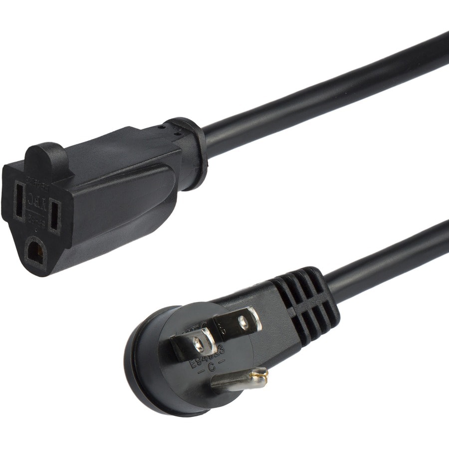 StarTech.com 3ft (1m) Power Extension Cord, Right 5-15P to 5-15R, 16AWG