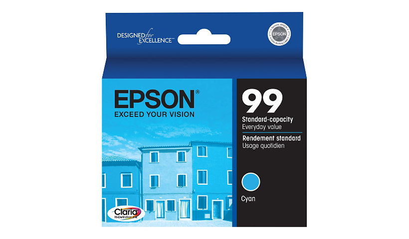 Epson 99 With Sensor - cyan - original - ink cartridge