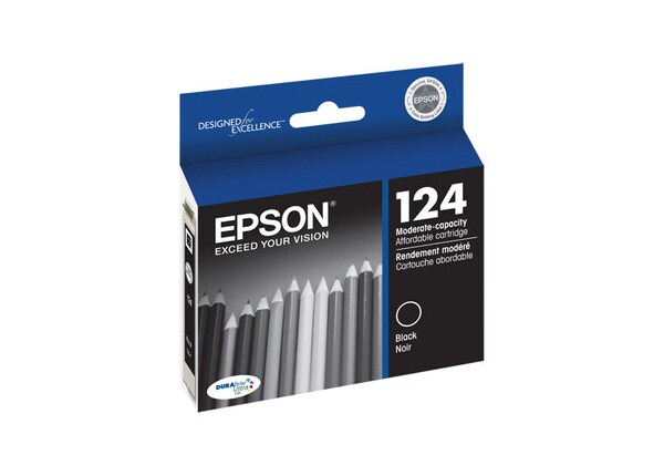 Epson 124 - Moderate Capacity - black - original - ink cartridge