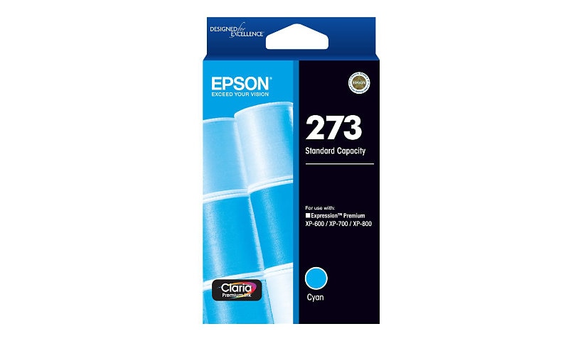 Epson 273 With Sensor - cyan - original - ink cartridge