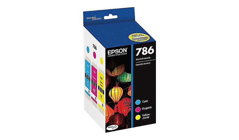 Epson 786 With Sensor - 3-pack - yellow, cyan, magenta - original - ink cartridge
