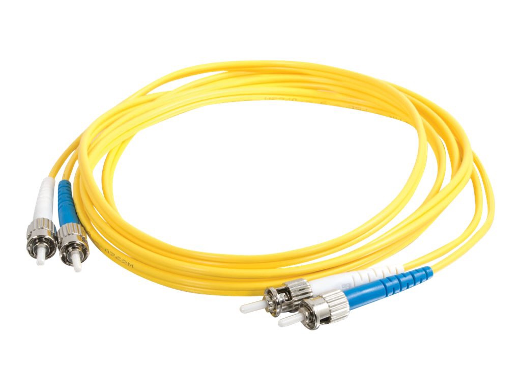 C2G 20m ST-ST 9/125 Duplex Single Mode OS2 Fiber Cable TAA - Yellow - 65ft - patch cable - 20 m - yellow - TAA Compliant