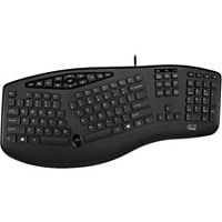 Adesso Tru-Form Media 160 - keyboard - with scroll wheel - US - black