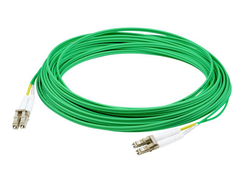 Proline 10m LC to LC Green OM4 Duplex OFNR (Riser-Rated) Fiber Patch Cable