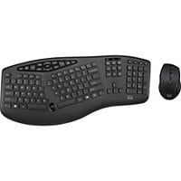 Adesso Tru-Form Media 1600 - keyboard and mouse set - with scroll wheel - US - black