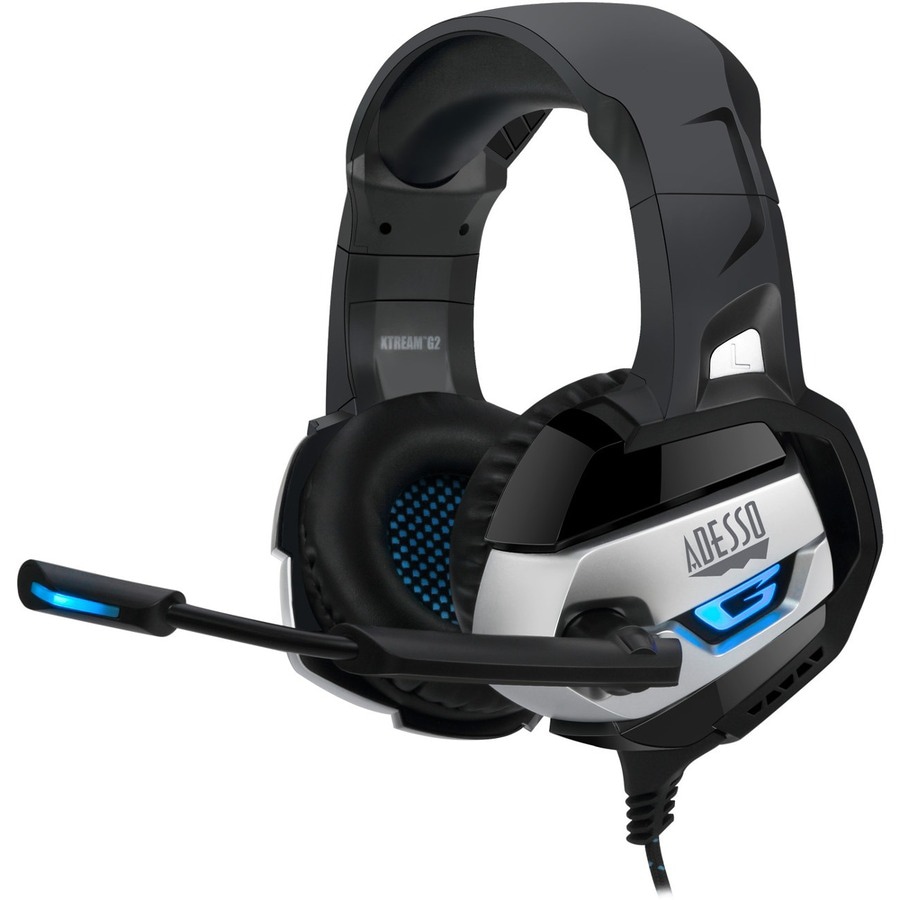 Adesso Xtream G2 USB Gaming Headset - Wired - Dual - With Mic - Black