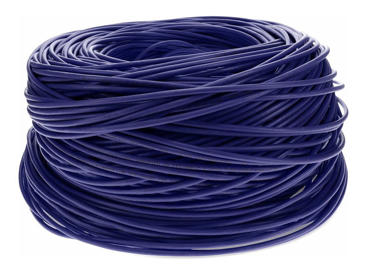 Proline 1000ft Non-Terminated Purple CAT 6 PVC Bulk Cable