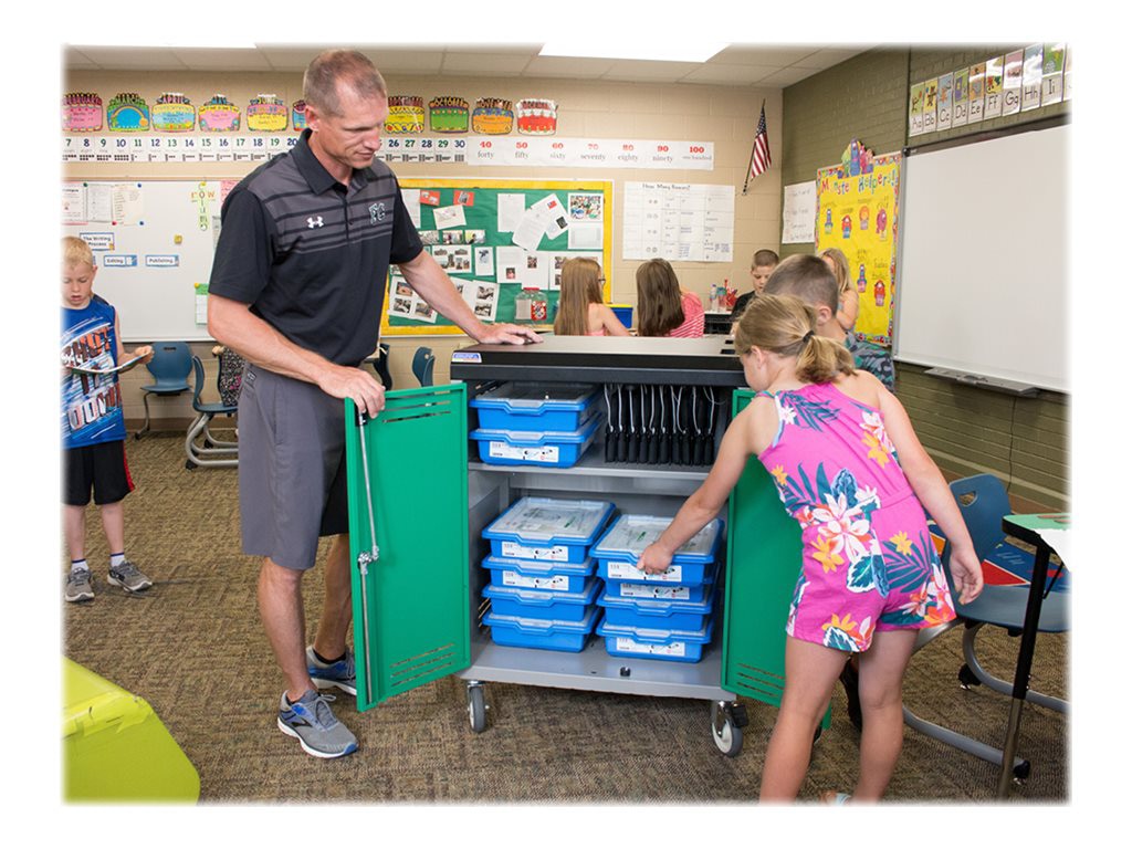 Spectrum Discover Cart cart - for 10 notebooks/tablets - white, light blue