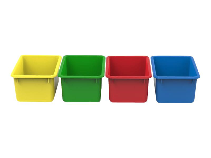 Spectrum - storage bin - blue, yellow, red, green (pack of 4)