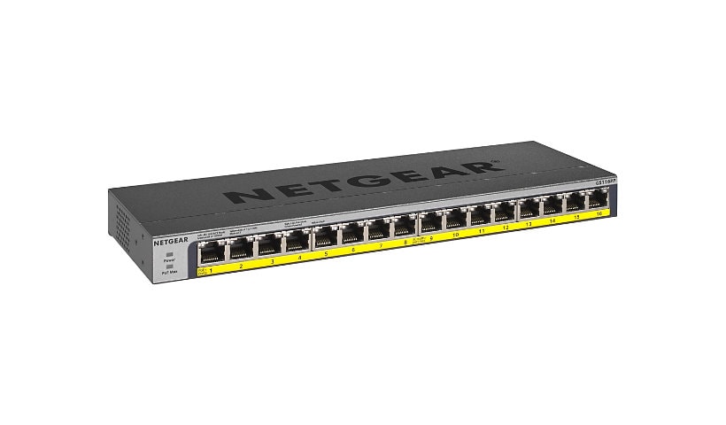 Netgear 16-Port 183W PoE/PoE+ Gigabit Ethernet Unmanaged Switch