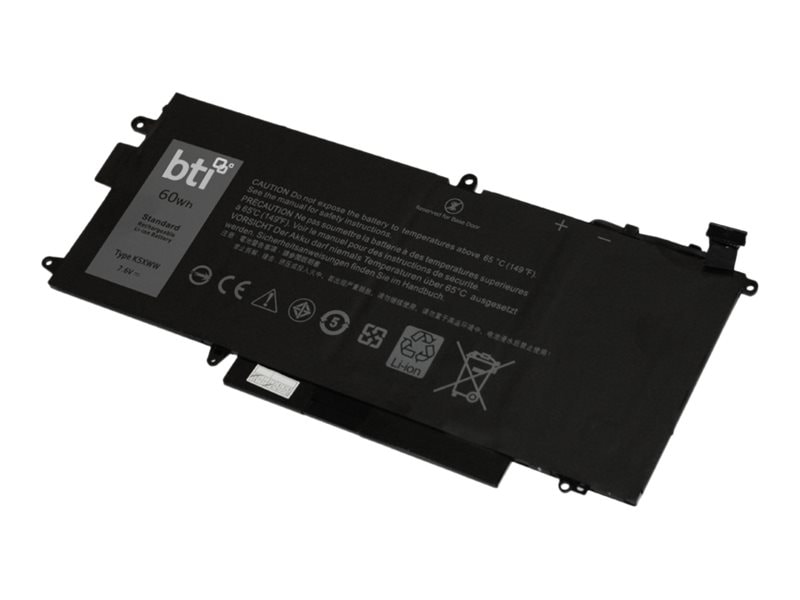 BTI K5XWW 451-BBZC 60Whr Battery for Dell Latitude 5289, 5289 2-in-1, 7389