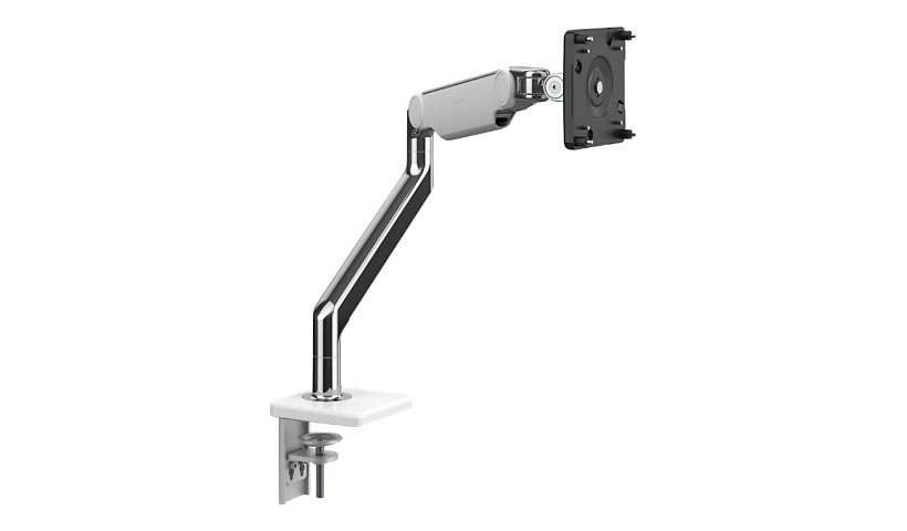 Humanscale M2 Monitor Arm with Two-Piece Clamp Mount Base - Aluminum/White