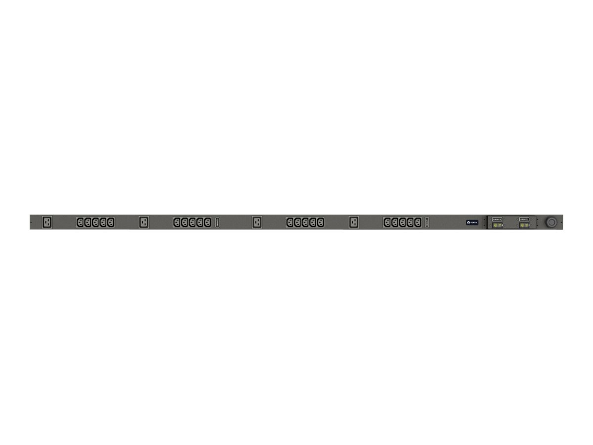Vertiv Rack PDU, Basic, Vertical, 30A, 208V, (20)C13/(4)C19