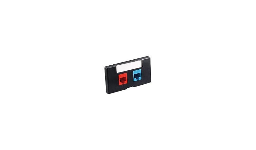 Leviton QuickPort Modular Furniture Faceplate with ID Window - faceplate