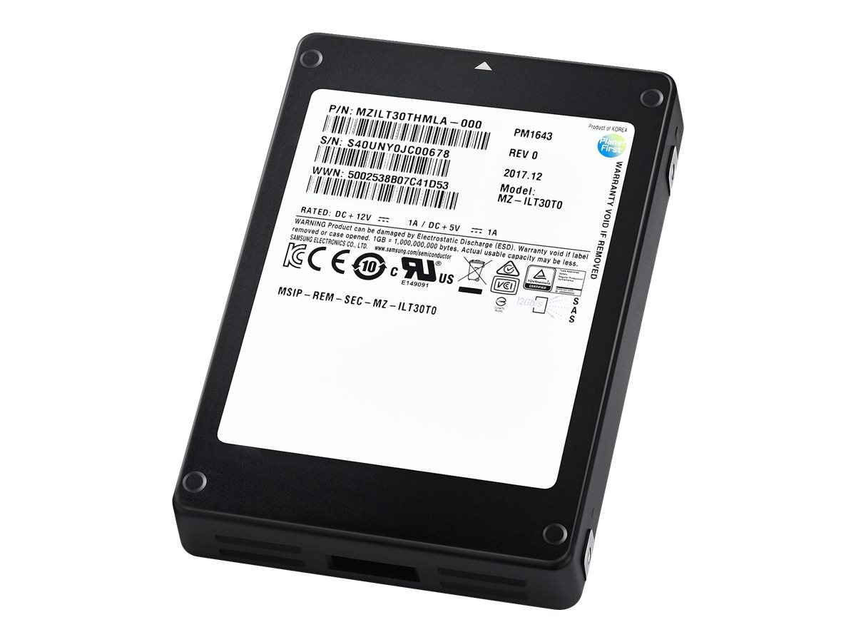 Samsung PM1643 MZILT30THMLA - SSD - 30.72 TB - SAS 12Gb/s