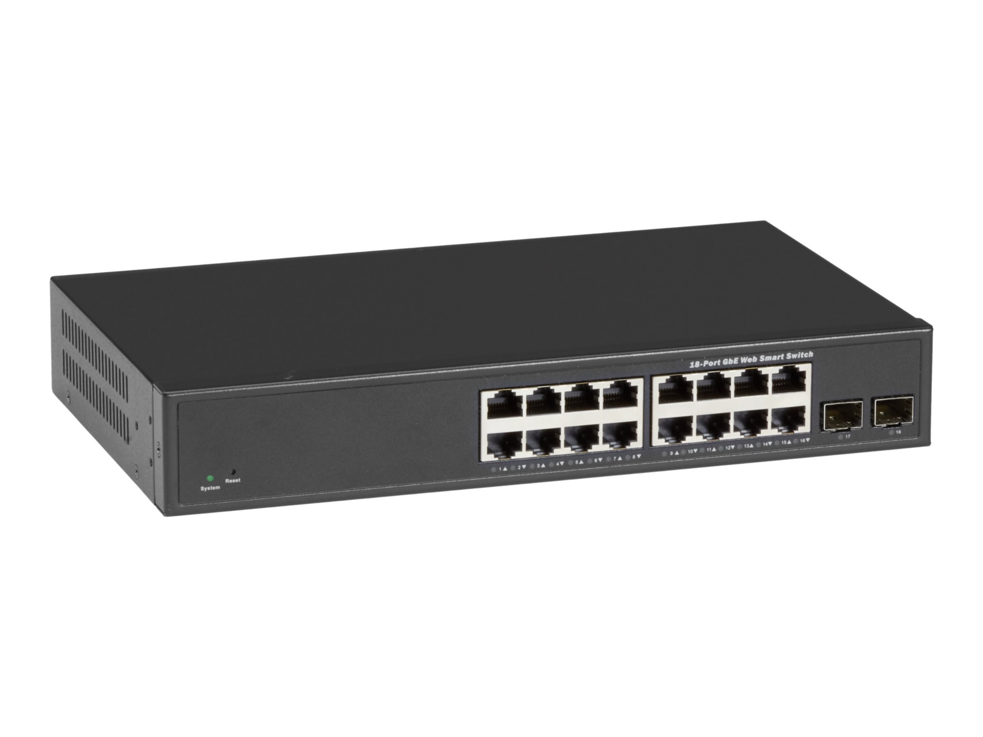 Black Box - switch - 18 ports - smart - rack-mountable