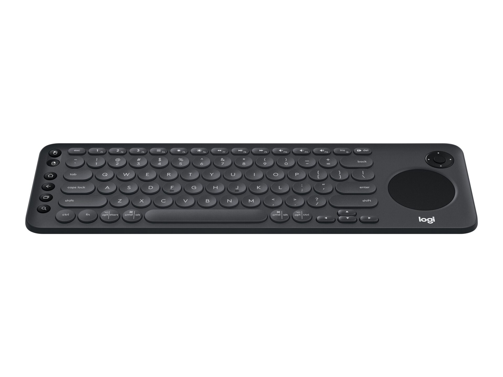 K600 TV - keyboard - touchpad, D-pad - graphite black - 920-008822 -