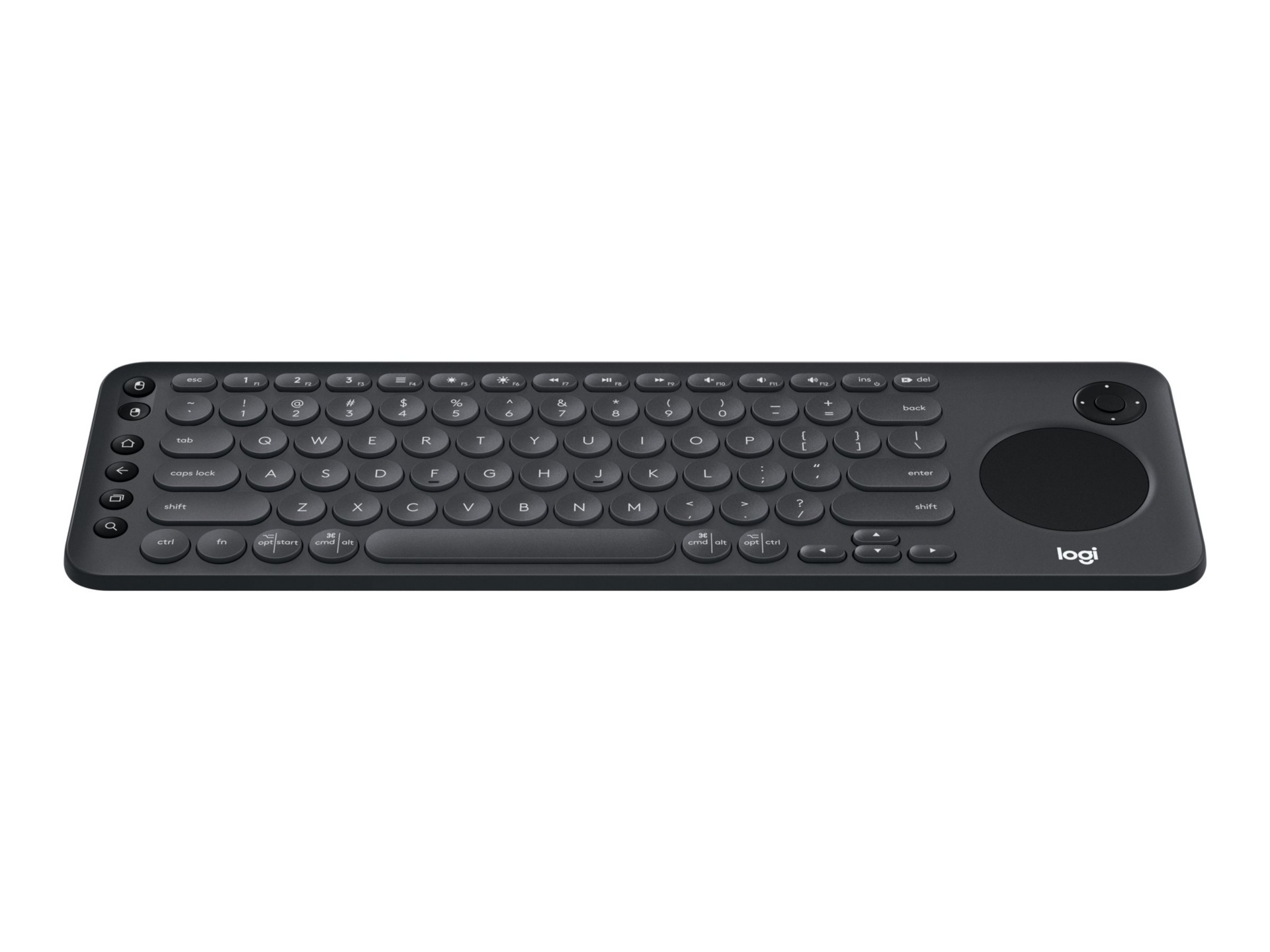 Logitech K600 TV - keyboard - with touchpad, D-pad - graphite black ...