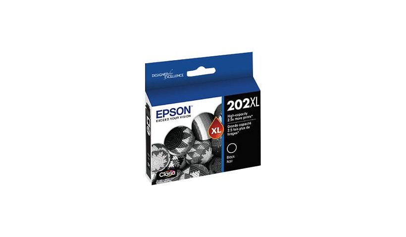 Epson 202XL With Sensor - haute capacité - noir - original - cartouche d'encre