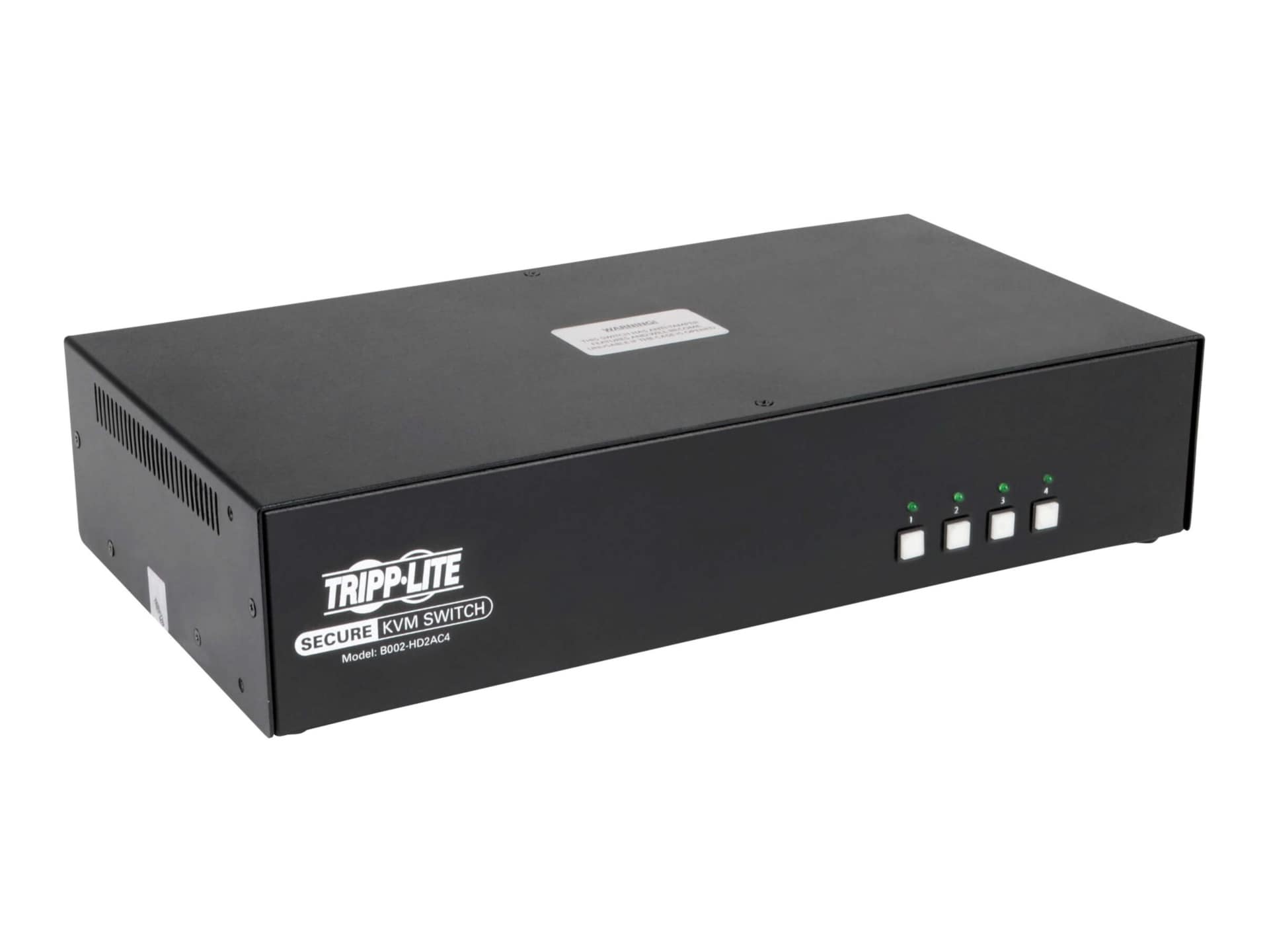 Tripp Lite Secure KVM Switch, HDMI to DisplayPort, Dual Monitor - 4-Port, 4K, NIAP PP3.0 Certified, Audio, CAC - KVM /