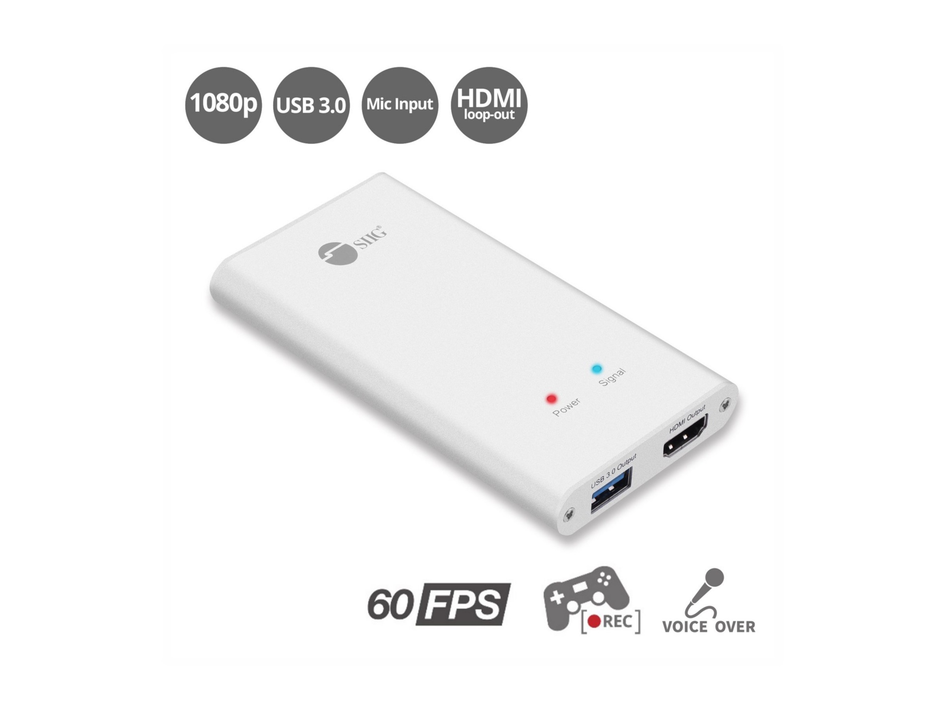 SIIG USB 3.0 HDMI Capture Adapter Plus - video capture adapter - USB 3.0