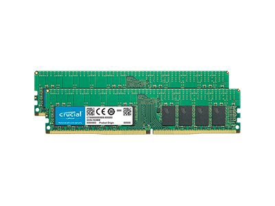 Crucial - DDR4 - 64 GB: 2 x 32 GB - DIMM 288-pin - registered